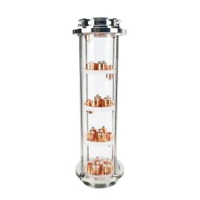 4" Glass 4 sections column 